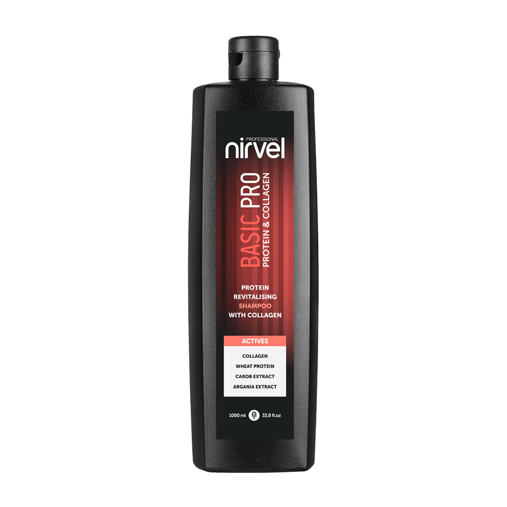 NIRVEL Шампунь восстанавливающий с протеином и коллагеном / Protein shampoo Basic PRO 1000 мл