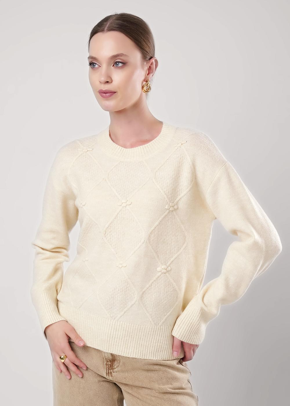 Ст.цена 1600р CLE 154555/185апэ Джемпер женский 154555/185апэ св.бежевый