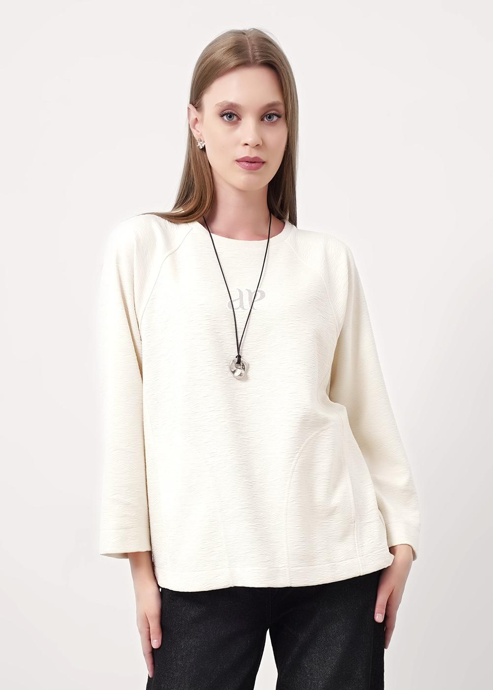 Ст.цена 1450р CLE 157021/186эф Джемпер женский 157021/186эф молочный