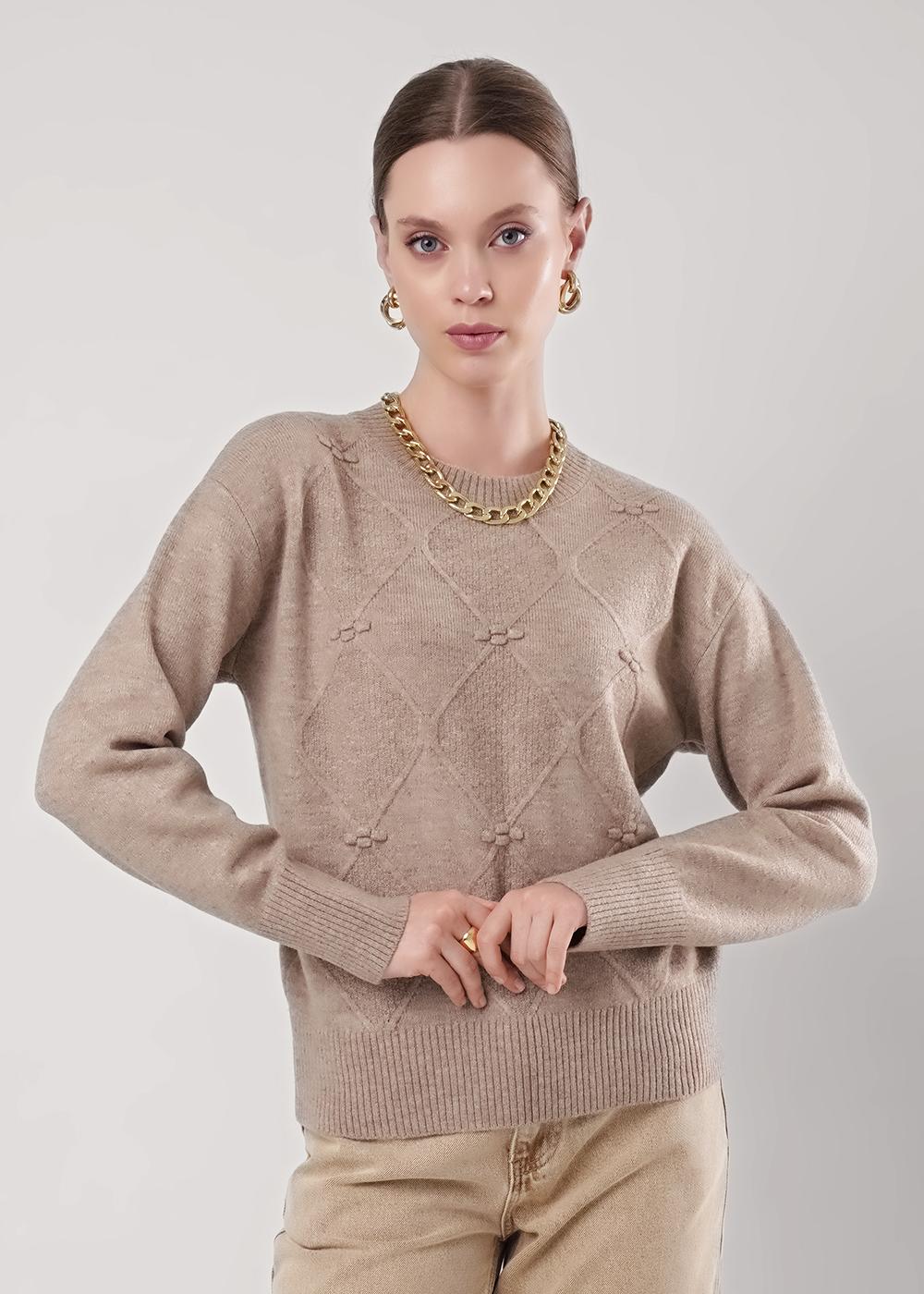 Ст.цена 1600р CLE 154555/185апэ Джемпер женский 154555/185апэ бежевый