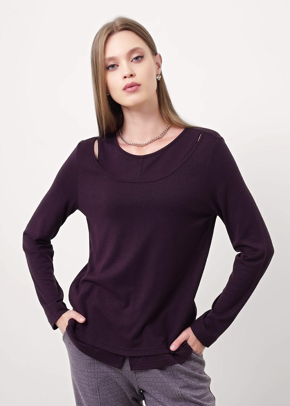 Ст.цена 995р CLE 156999/186вл Джемпер женский 156999/186вл т.фиолетовый