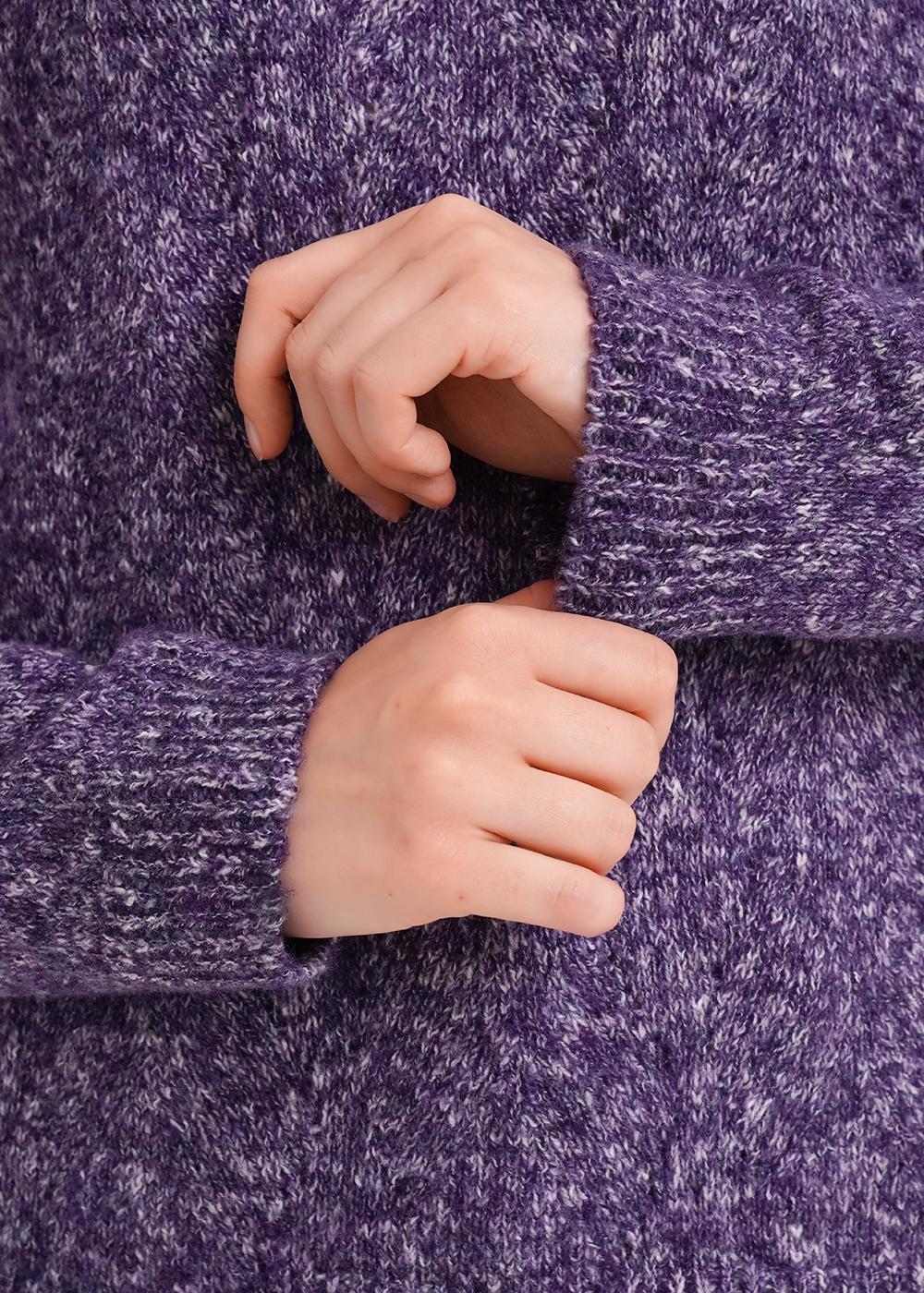 Ст.цена 900р CLE 154494/188апх Джемпер женский 154494/188апх меланж т.фиолетовый