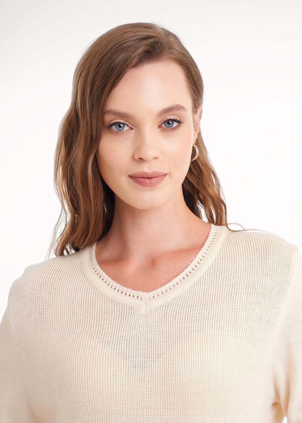 Ст.цена 1250р CLE 154579/187ап _1 Джемпер женский 154579/187ап _1 св.бежевый