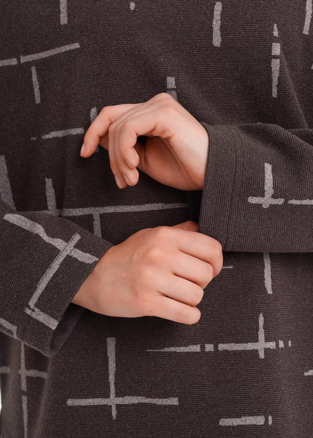 Ст.цена 1200р CLE 157016/187ввэ Джемпер женский 157016/187ввэ т.серый/бежевый