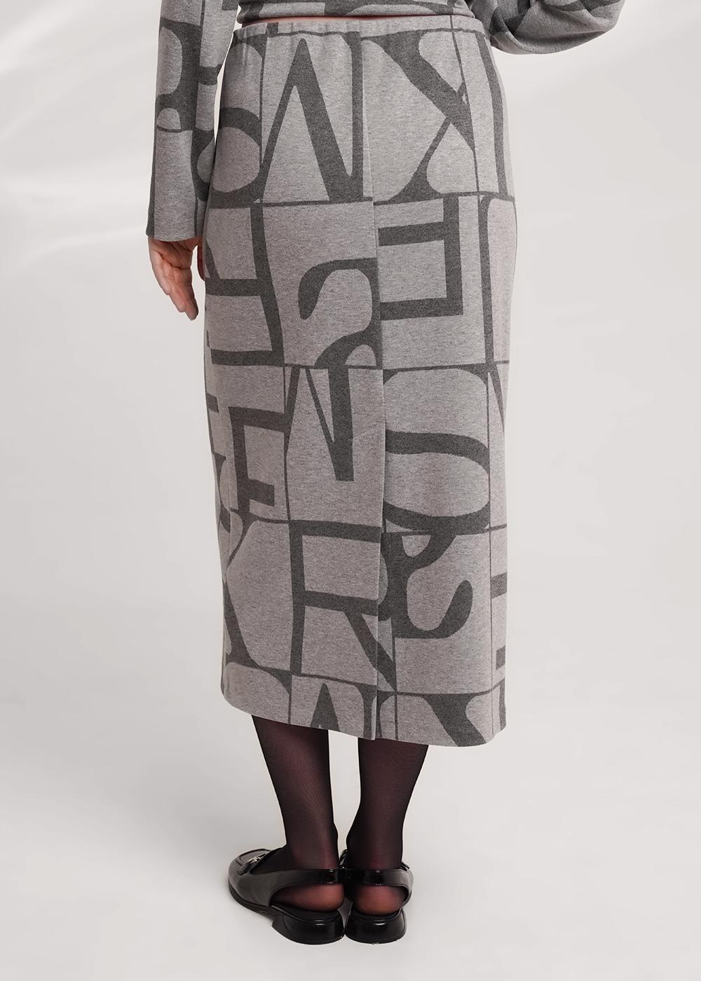 Ст.цена 1300р CLE 156959/183дож Юбка женская 156959/183дож меланж серый/меланж т.серый