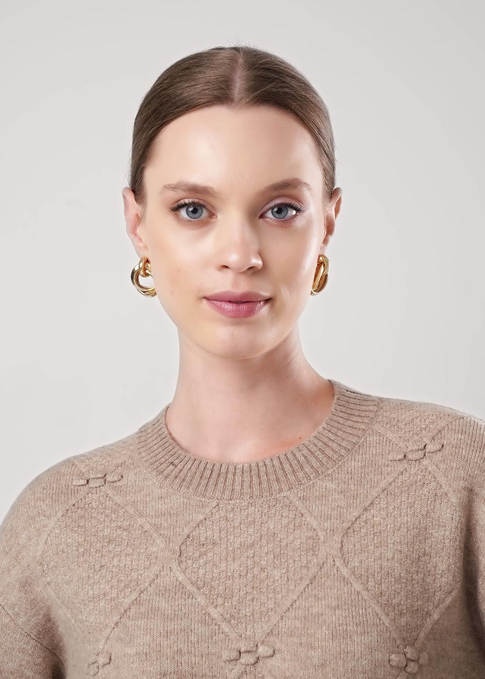 Ст.цена 1600р CLE 154555/185апэ Джемпер женский 154555/185апэ бежевый