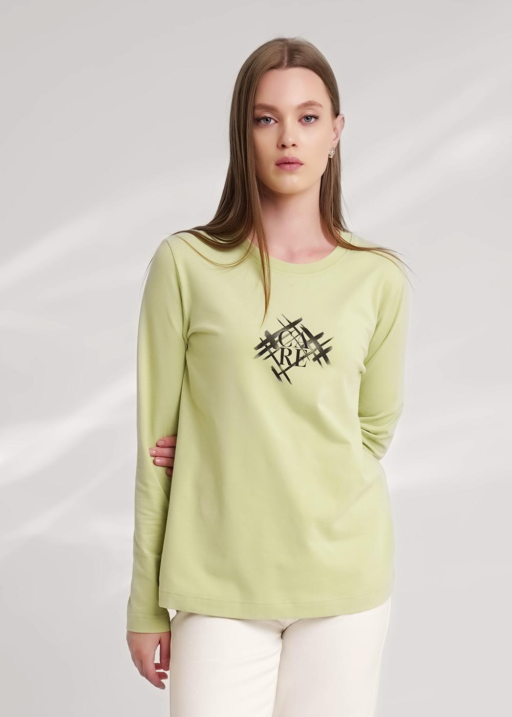 Ст.цена 1020р CLE 156947/183гтк_п Джемпер женский 156947/183гтк_п св.зелёный