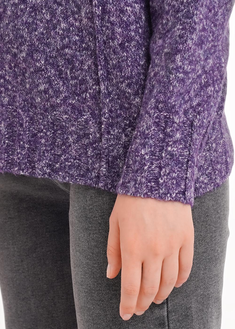 Ст.цена 1100р CLE 154485/188апх Джемпер женский 154485/188апх меланж т.фиолетовый