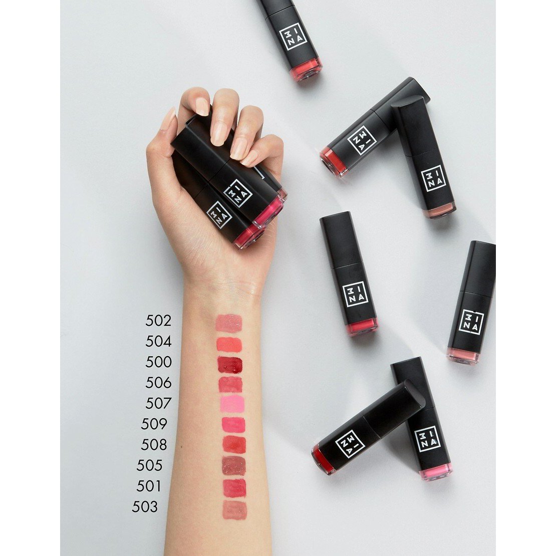 3ina the intense lipstick Жидкая губная помада, Тон 503, 4,5 гр. Без коробки