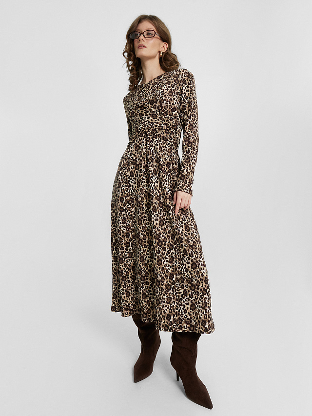 Платье женское леопардовое