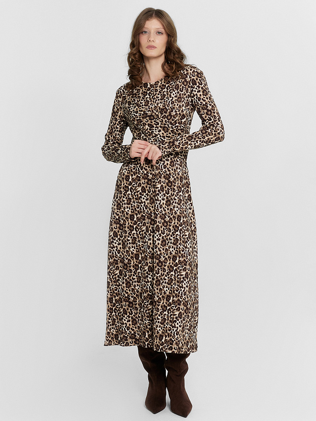 Платье женское леопардовое