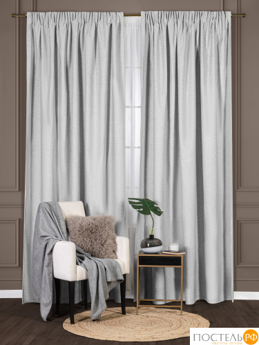 CASSIA МОНИК сер Штора на шт.ленте 200x260, 1пр, плстр, Cassia, КТ
