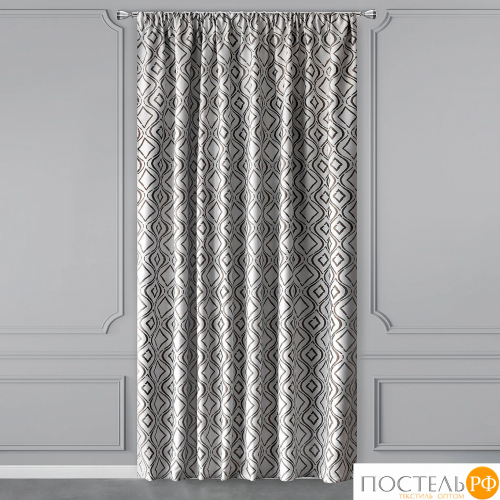 CASSIA РУНА корич Штора на шт.ленте  220х270, 2пр, плстр, КТ