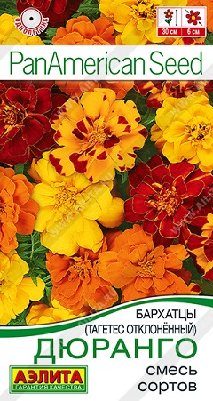 Цветы Бархатцы откл. Дюранго, смесь 7 шт ц/п Аэлита