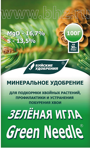БХЗ Зеленая игла 100 г / 18шт (от побурения хвои)