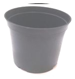 Горшок жесткий для растений 0,5 л (11*8,5) 3Д11Ц круглый черный литье 1 шт/400