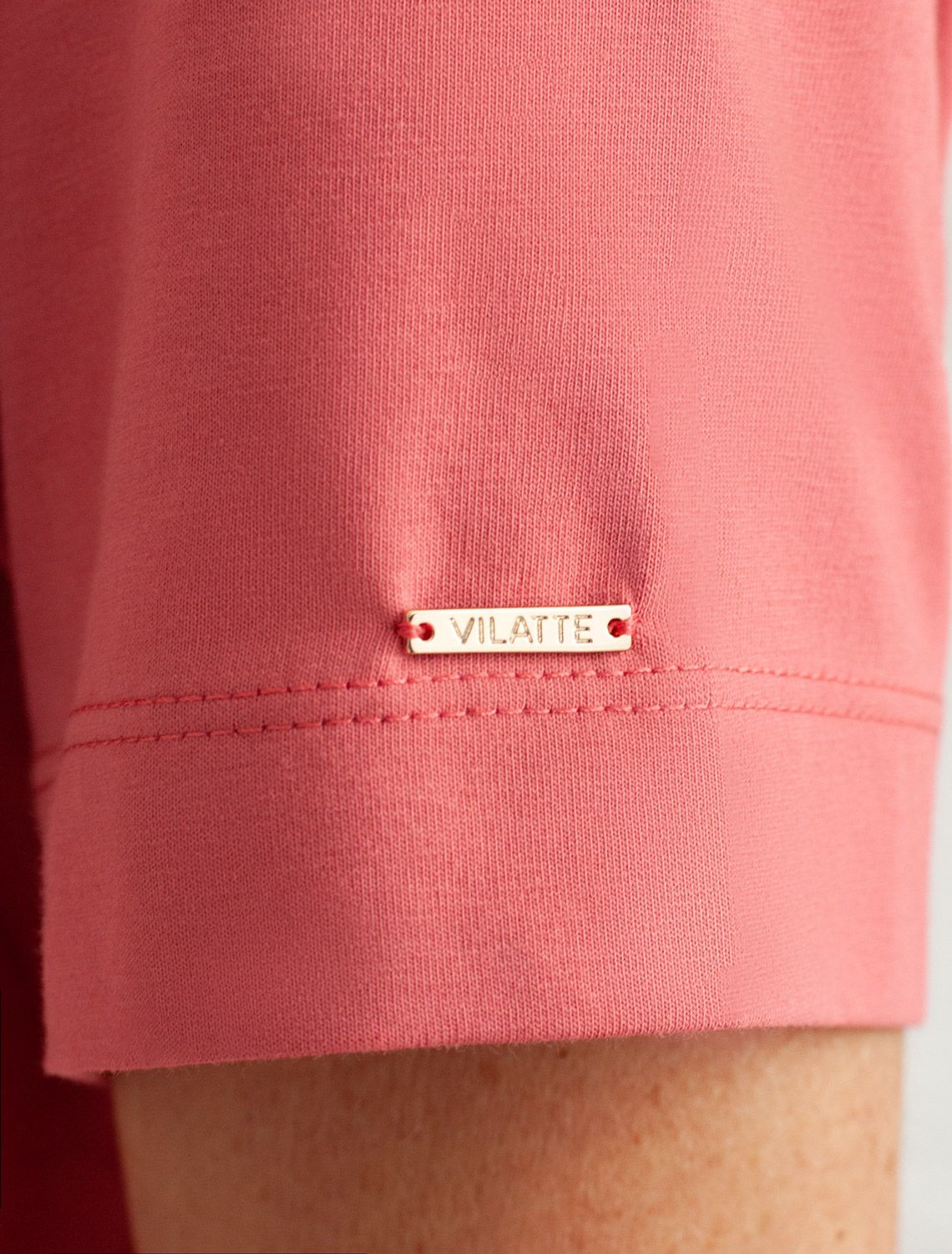 Ст.цена 1190р Футболка из премиального хлопка D49.110 терракота