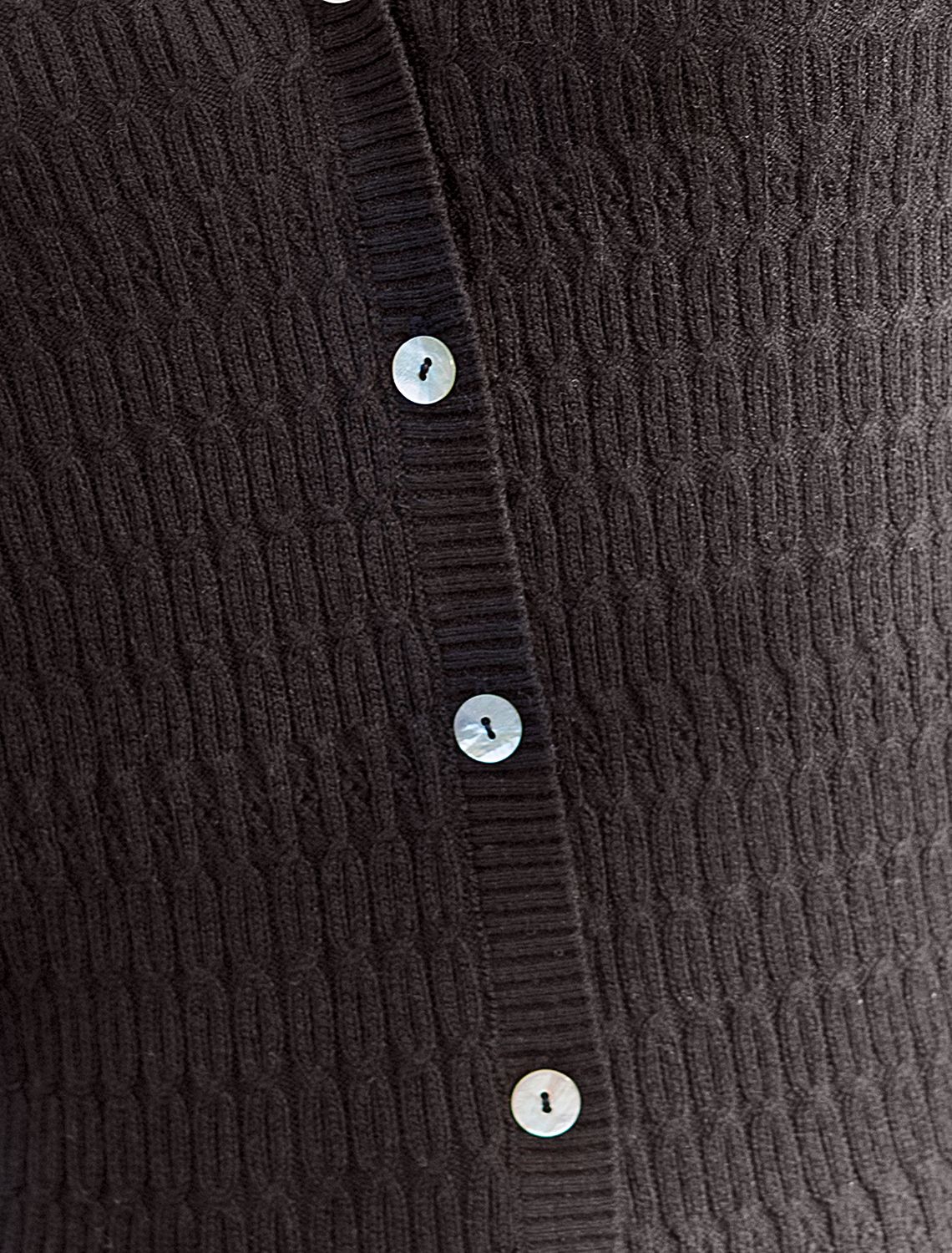 Ст.цена 2390р Кардиган тонкой ажурной вязки из хлопка и вискозы D31.134 черный