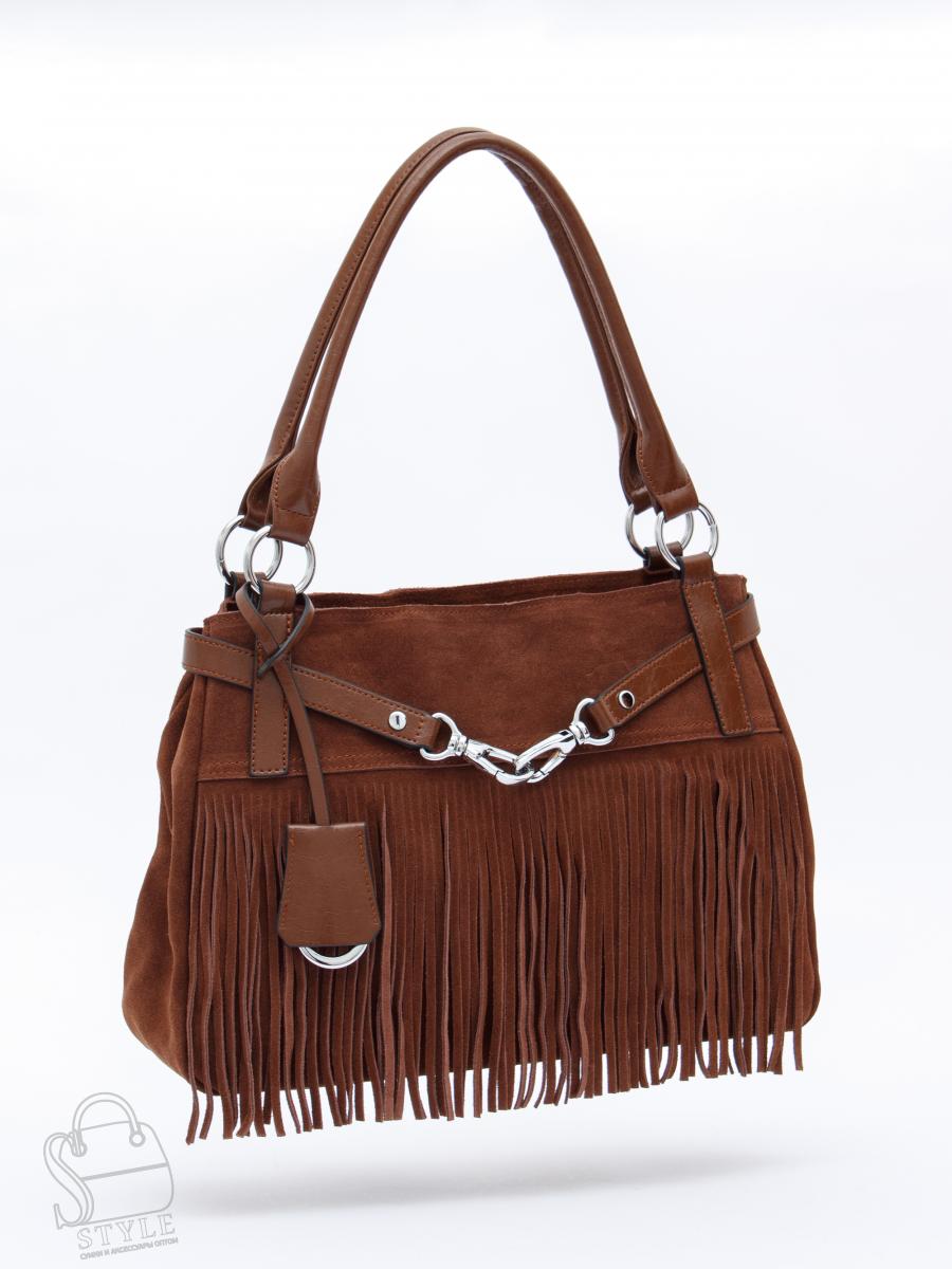 Сумка женская кожаная 98400MSS coffee Velina Fabbiano-Safenta