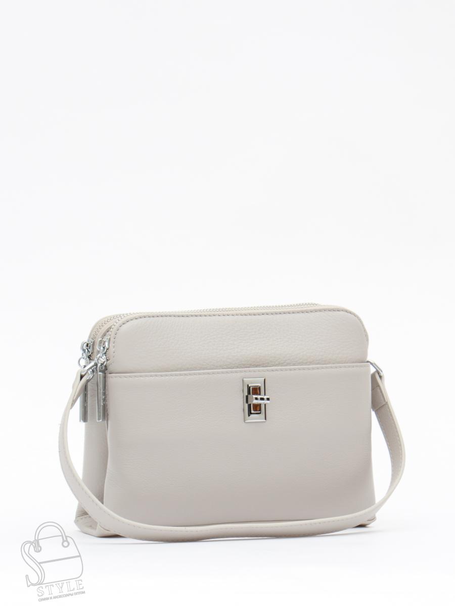 Сумка женская кожаная 1010CH l.gray Polina&Eiterou