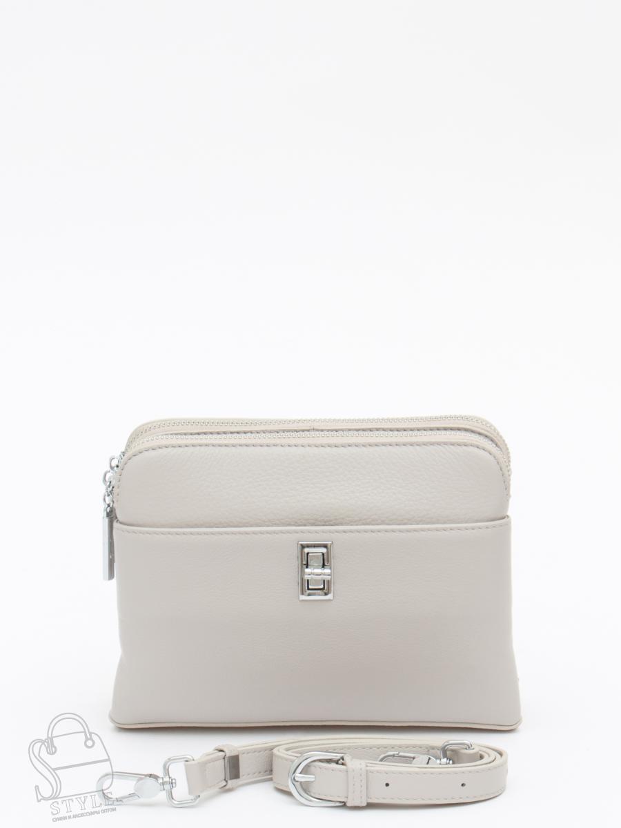 Сумка женская кожаная 1010CH l.gray Polina&Eiterou