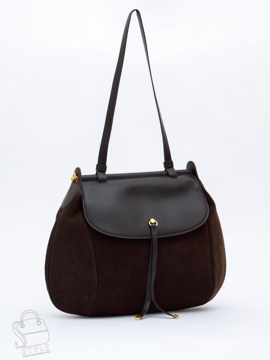 Сумка женская кожаная 1044M coffee Polina&Eiterou