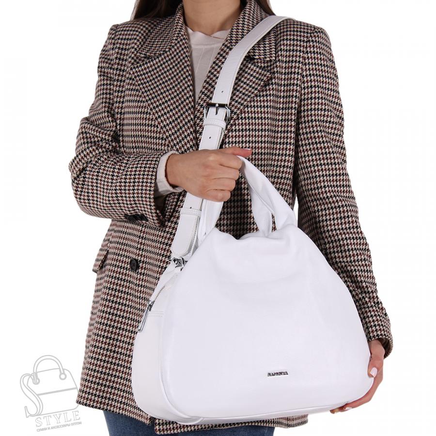 Сумка женская кожаная 99477 white Velina Fabbiano-Safenta/30