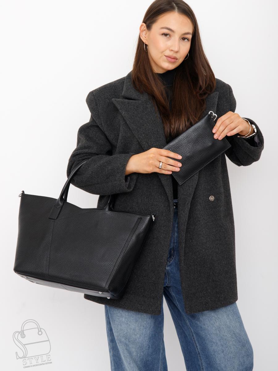 Сумка женская кожаная 1059C black Polina&Eiterou