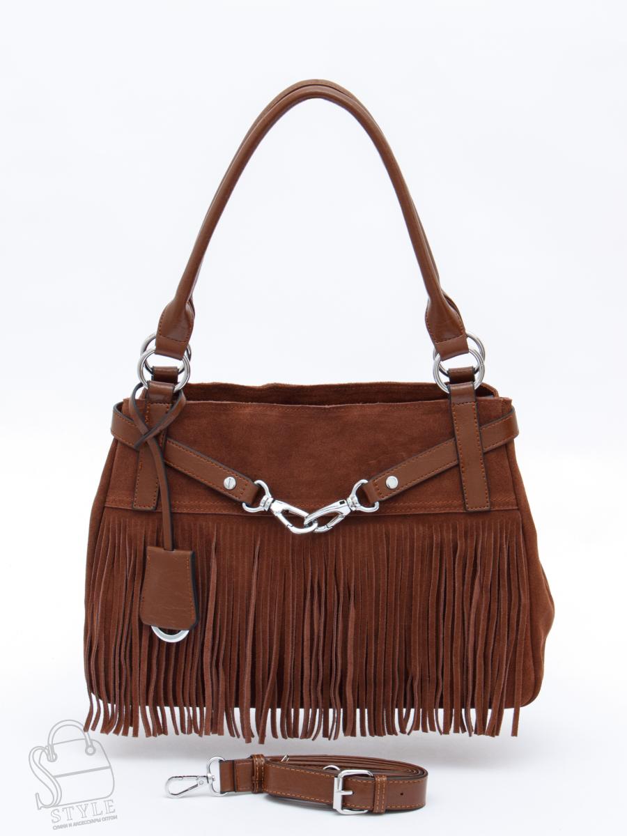 Сумка женская кожаная 98400MSS coffee Velina Fabbiano-Safenta