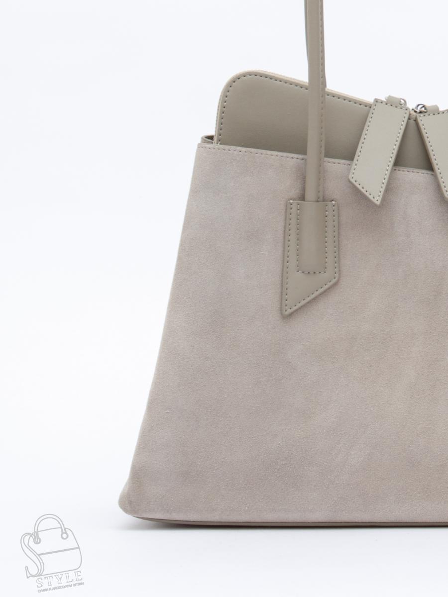 Сумка женская кожаная 6005L l.gray Polina&Eiterou