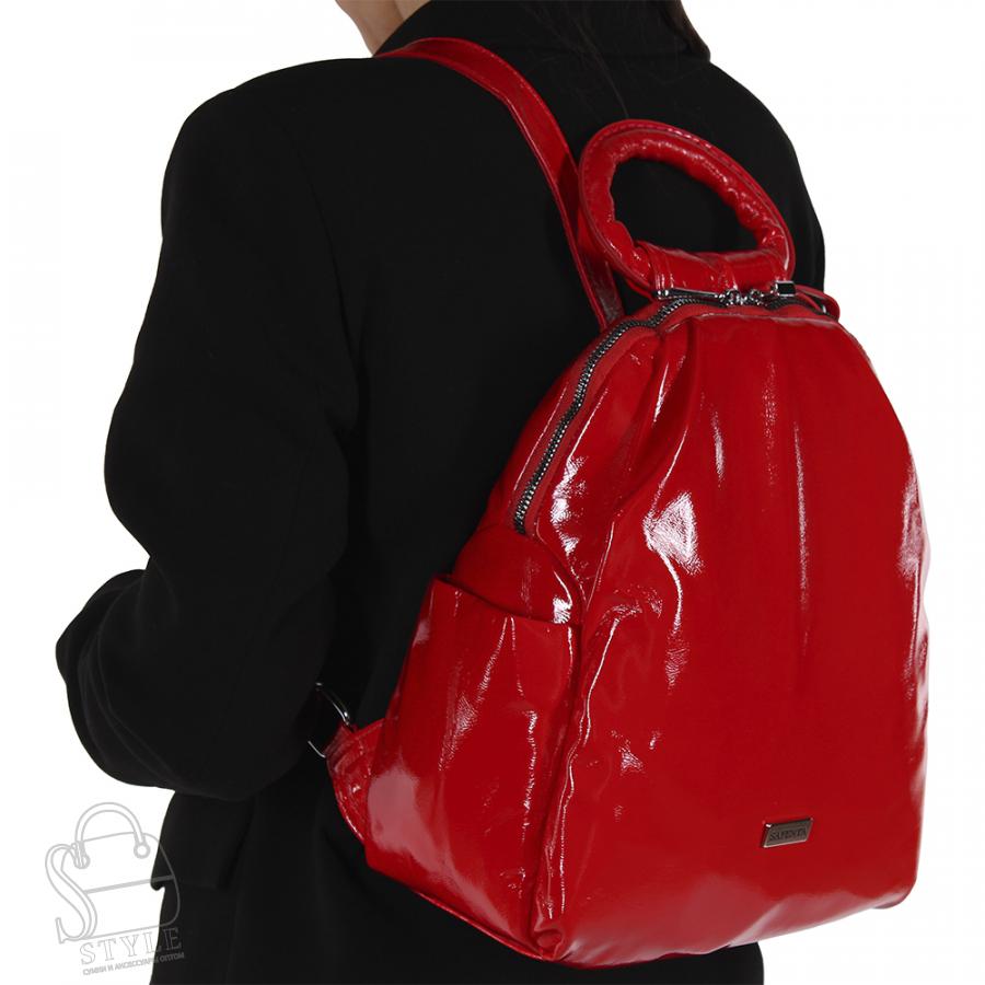 Рюкзак женский 670088-1 red Velina Fabbiano-Safenta/30