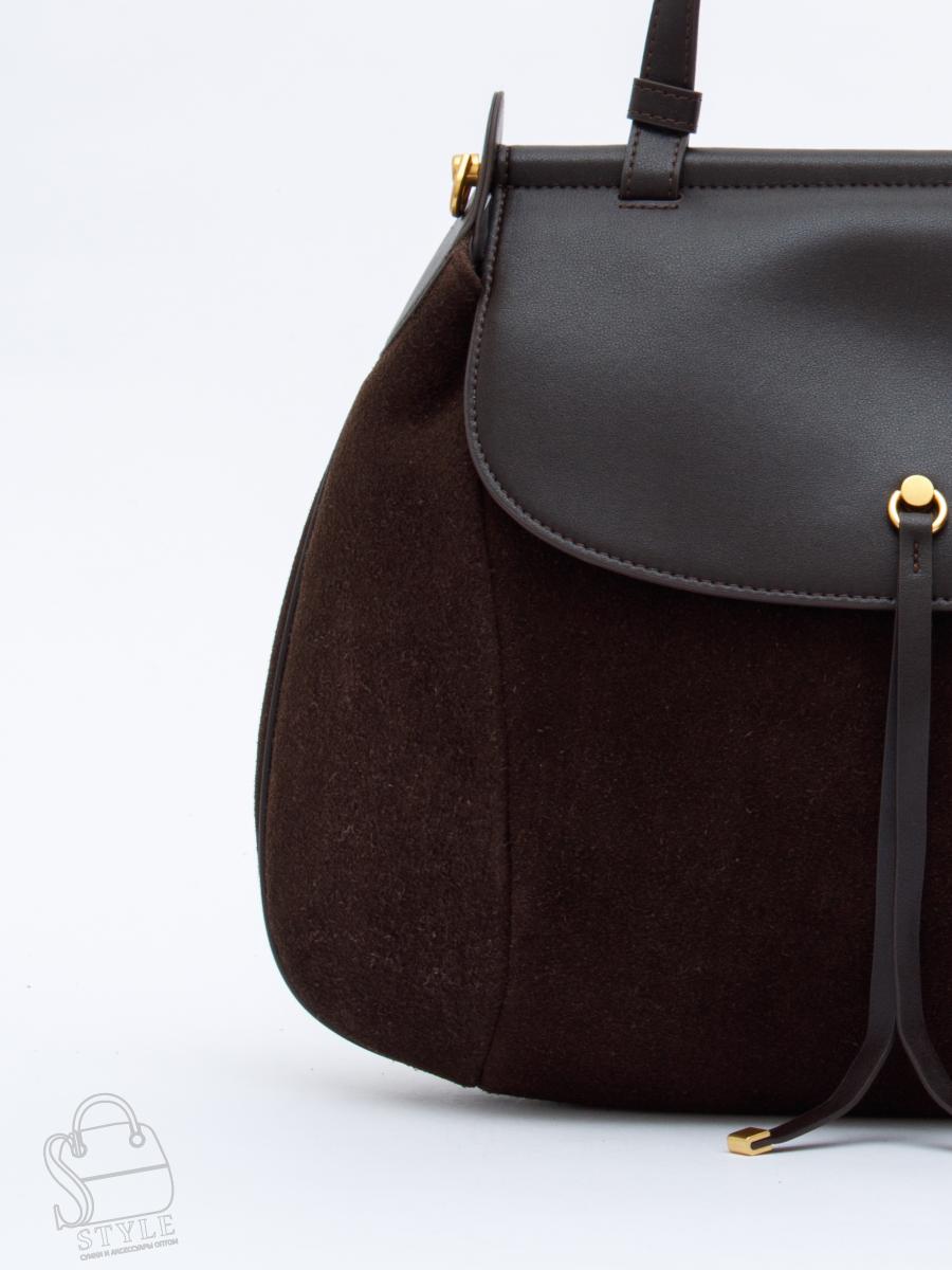 Сумка женская кожаная 1044M coffee Polina&Eiterou