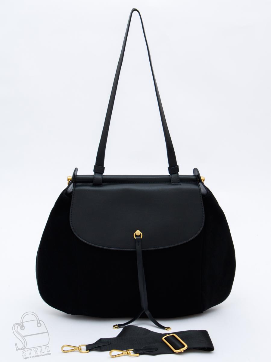 Сумка женская кожаная 1044M black Polina&Eiterou