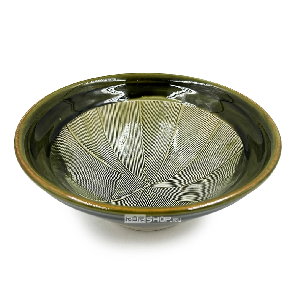 Тарелка для супа Рамен Изумрудная Oribe Kaneshotoki, Япония, 21,8 x 9 см