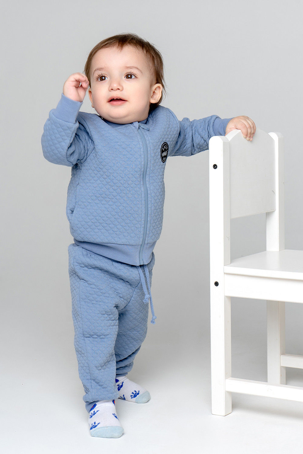 Брюки Crockid К400486-Р серо-голубой(быстрые машинки