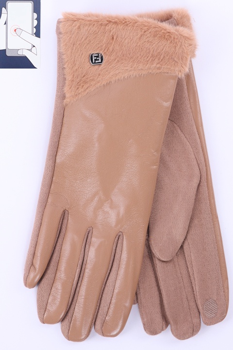 Перчатки жен. LuMeiJia A-2 мех/сенсор