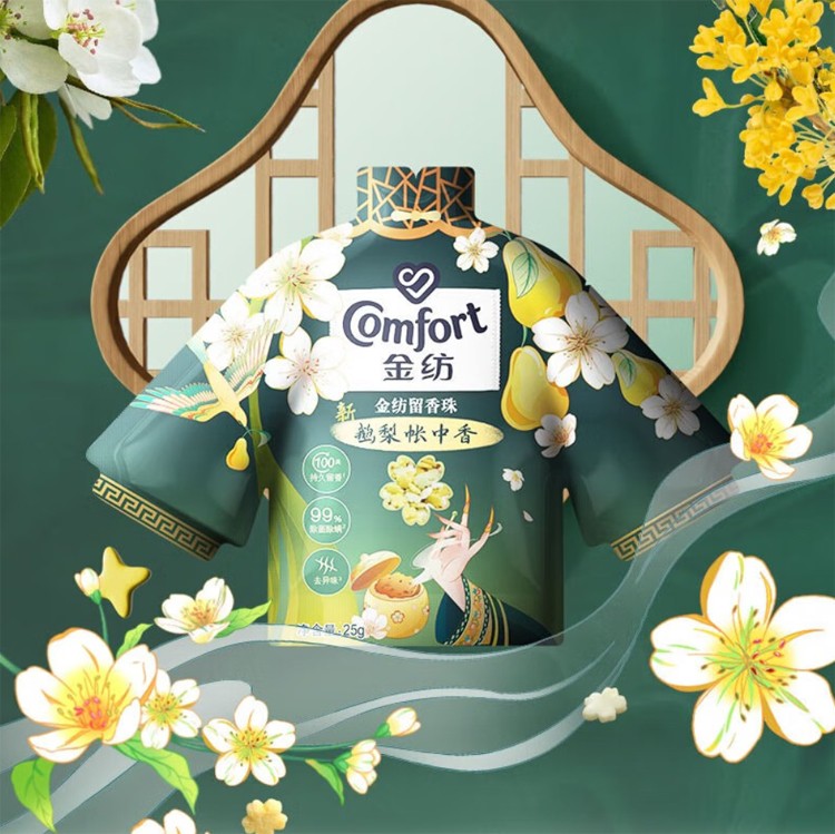 Парфюм-кондиционер для стирки в цветочных гранулах Comfort, 25 гр. ГРУШЕВЫЙ ЦВЕТОК