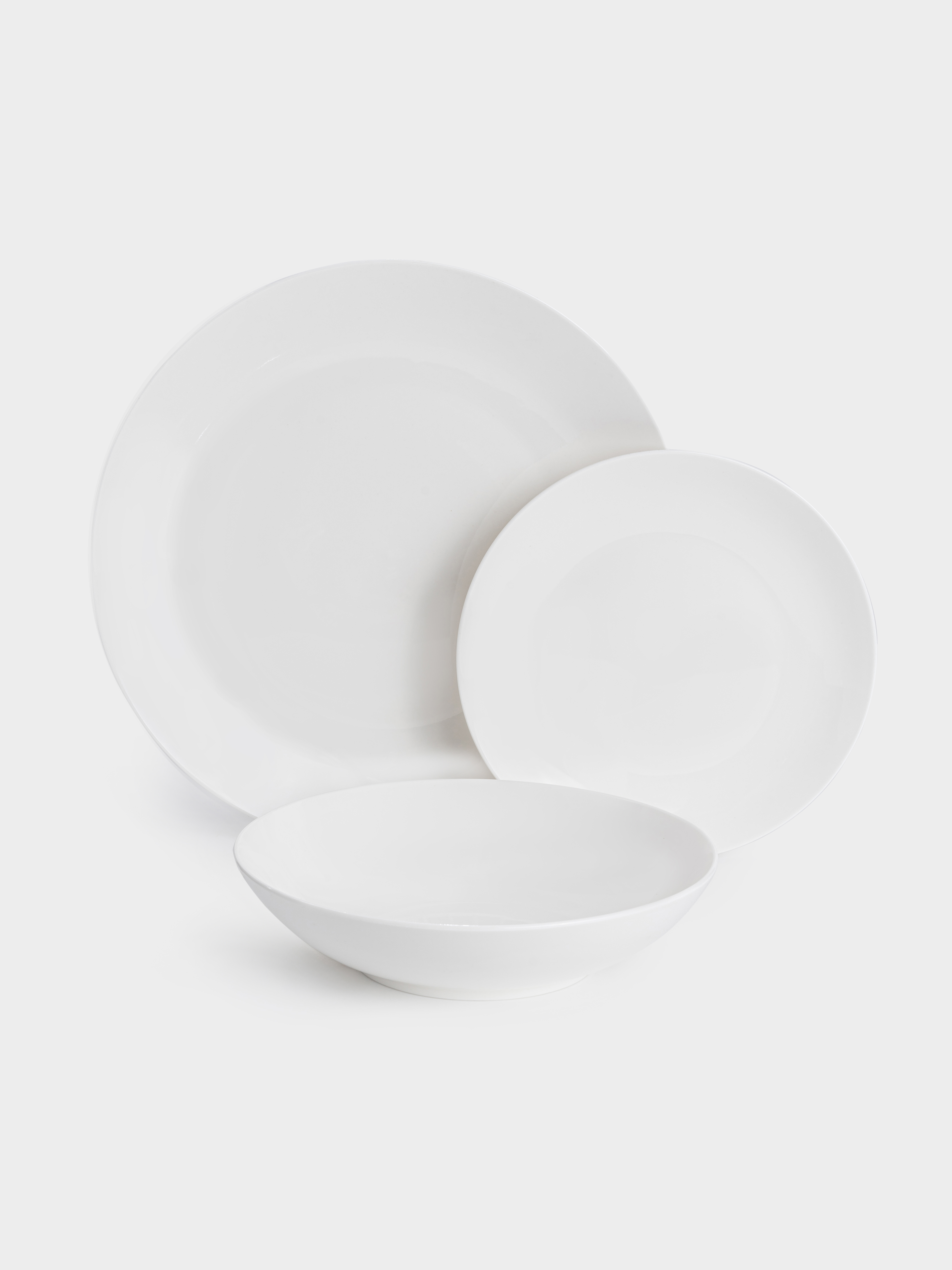 Сервиз обеденный, 6 перс, 18 пр, фарфор P, белый, White Basics