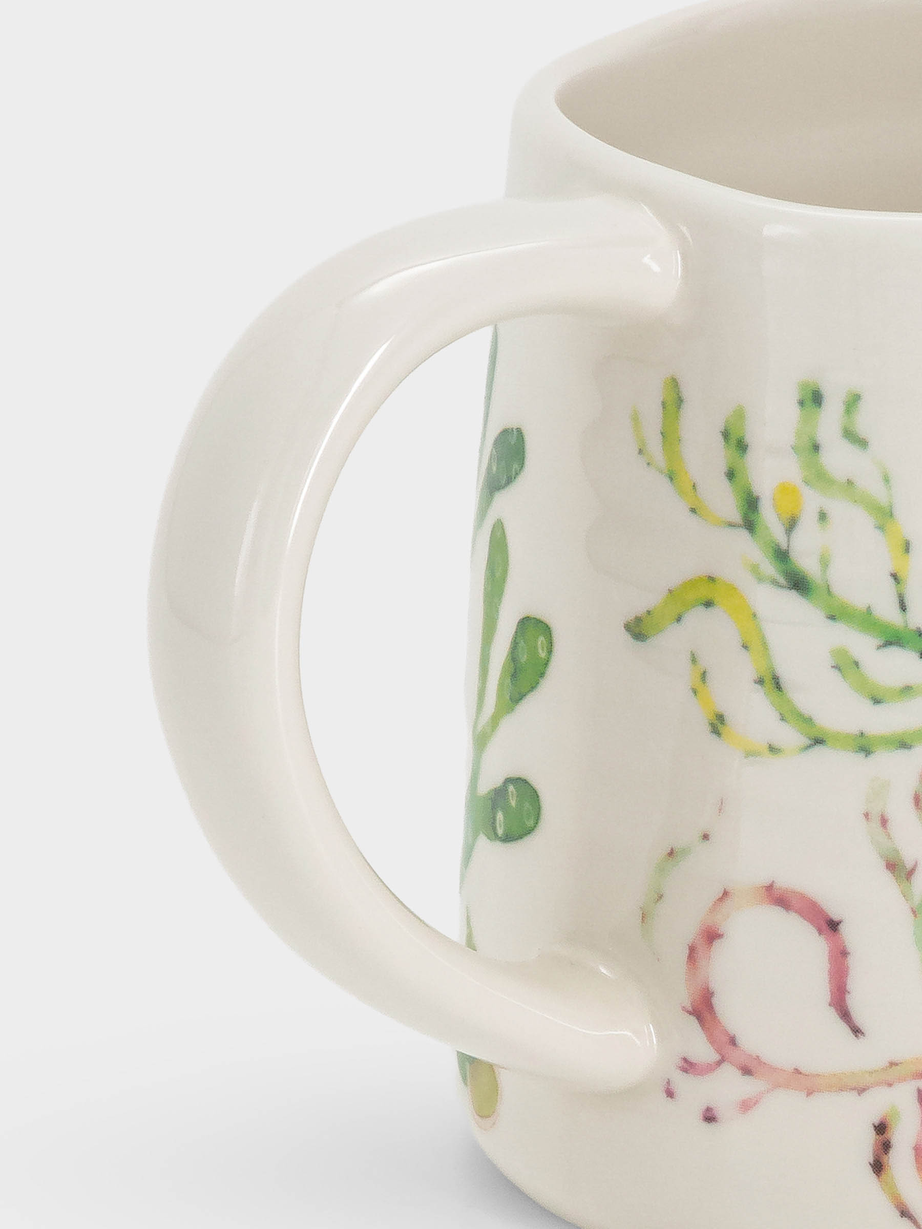 Кружка, 380 мл, фарфор P, белая/зелёная, Морская жизнь, Ocean Life