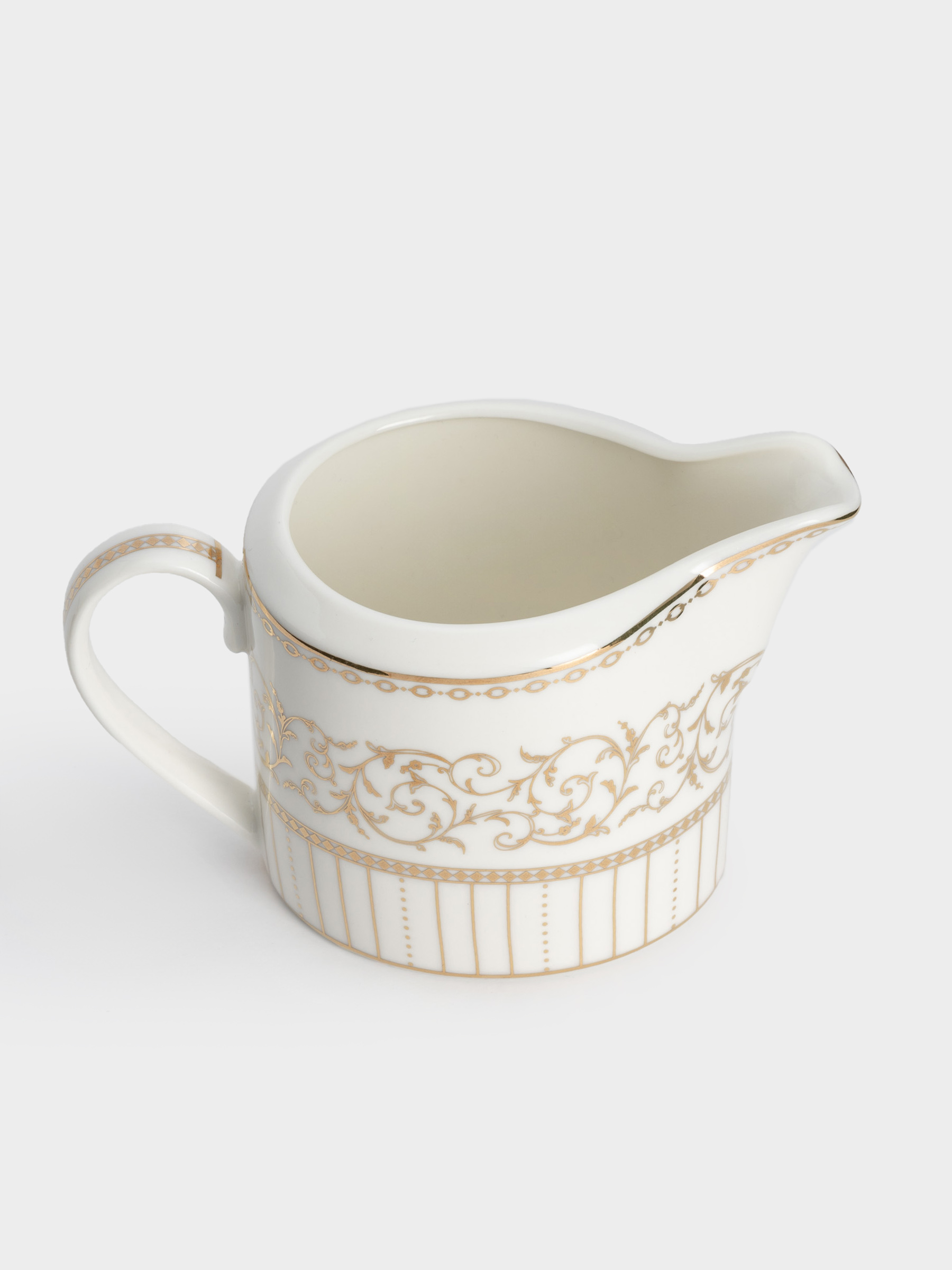 Молочник, 250 мл, фарфор N, белый, с золотистым орнаментом, Golden