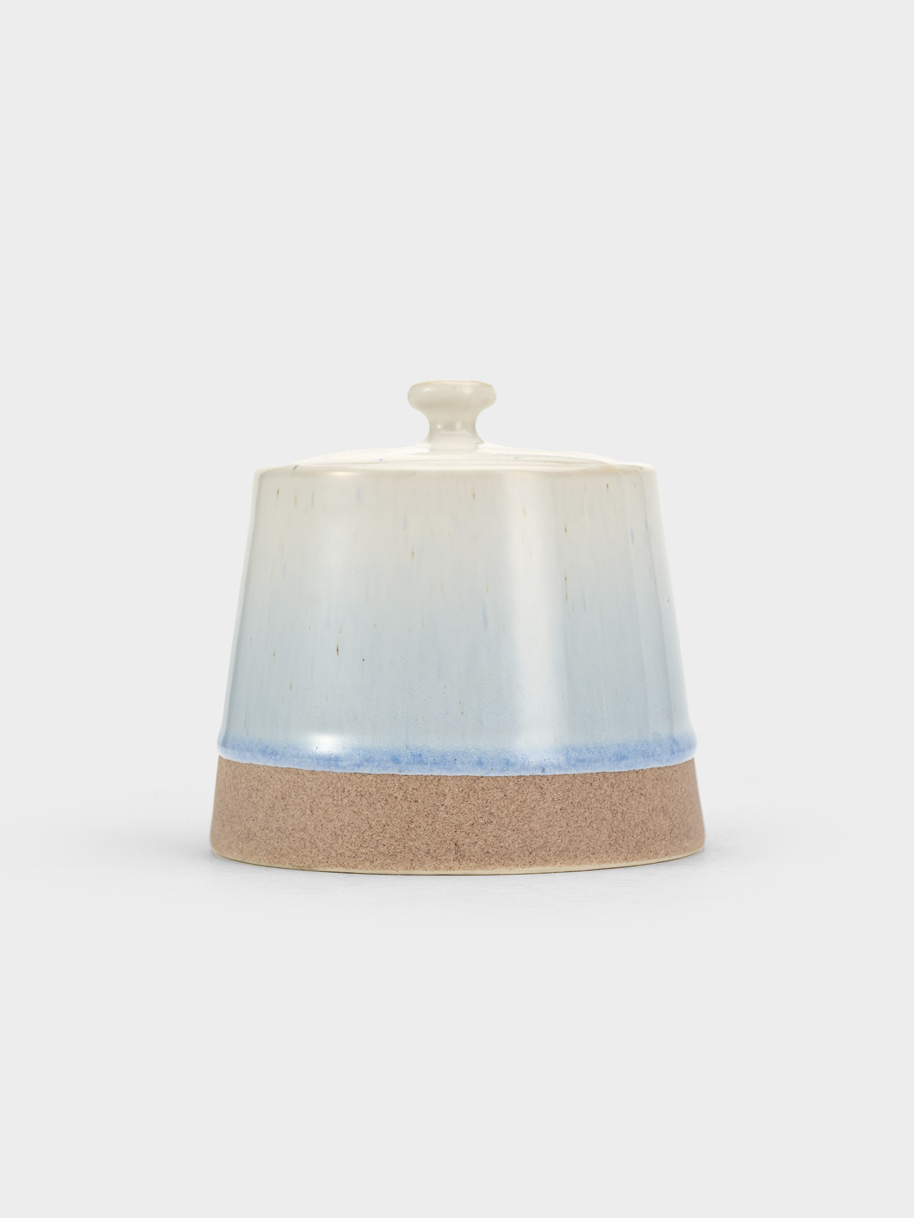 Сахарница, 9,5 см, 260 мл, керамика, бежево-голубая, в крапинку, Azurro