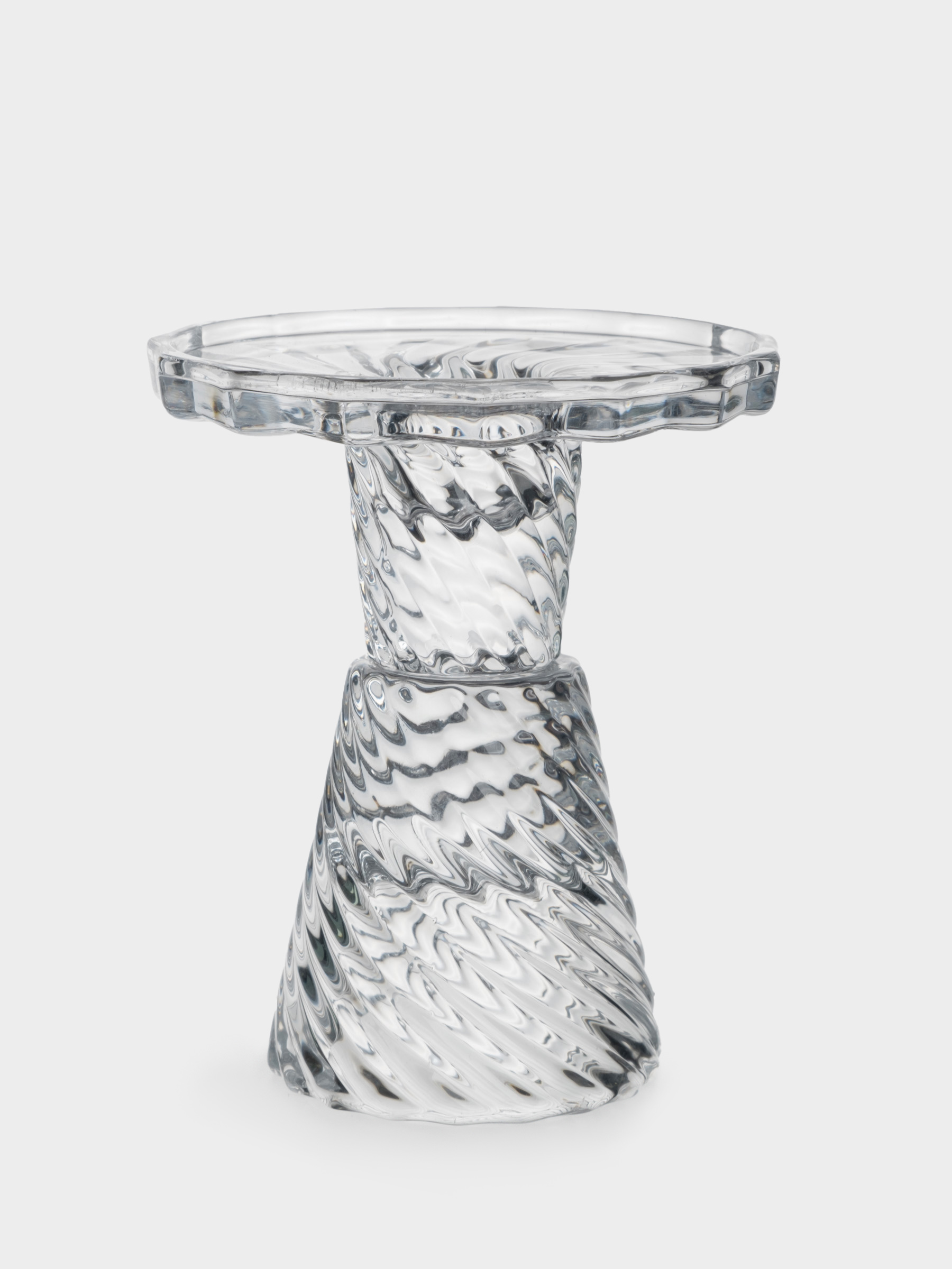 Подсвечник, 11 см, для одной свечи, на ножке, стекло, Lyric