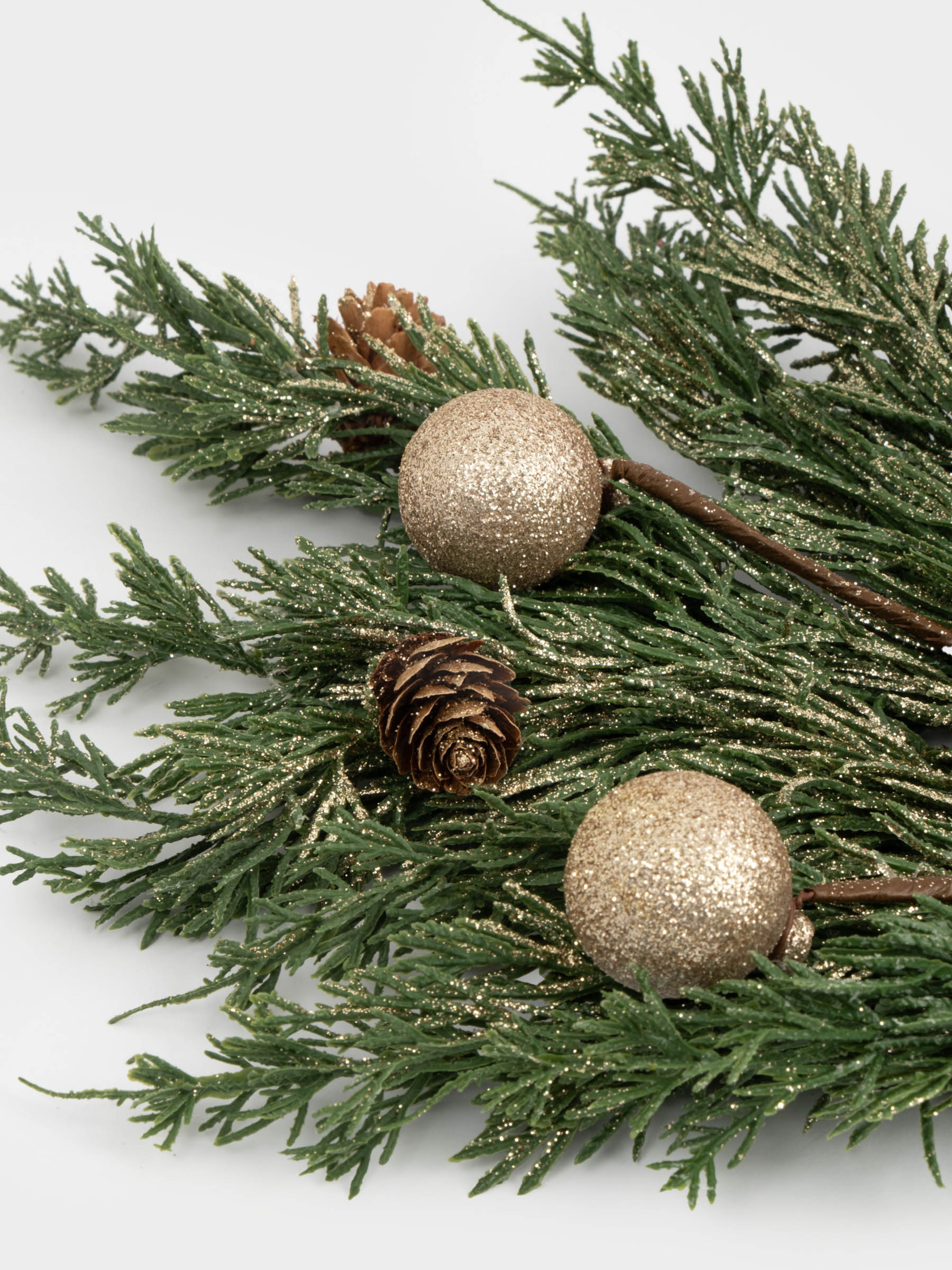 Композиция декоративная, 55 см, пластик/пенопласт, Золотые шары, Interior natural