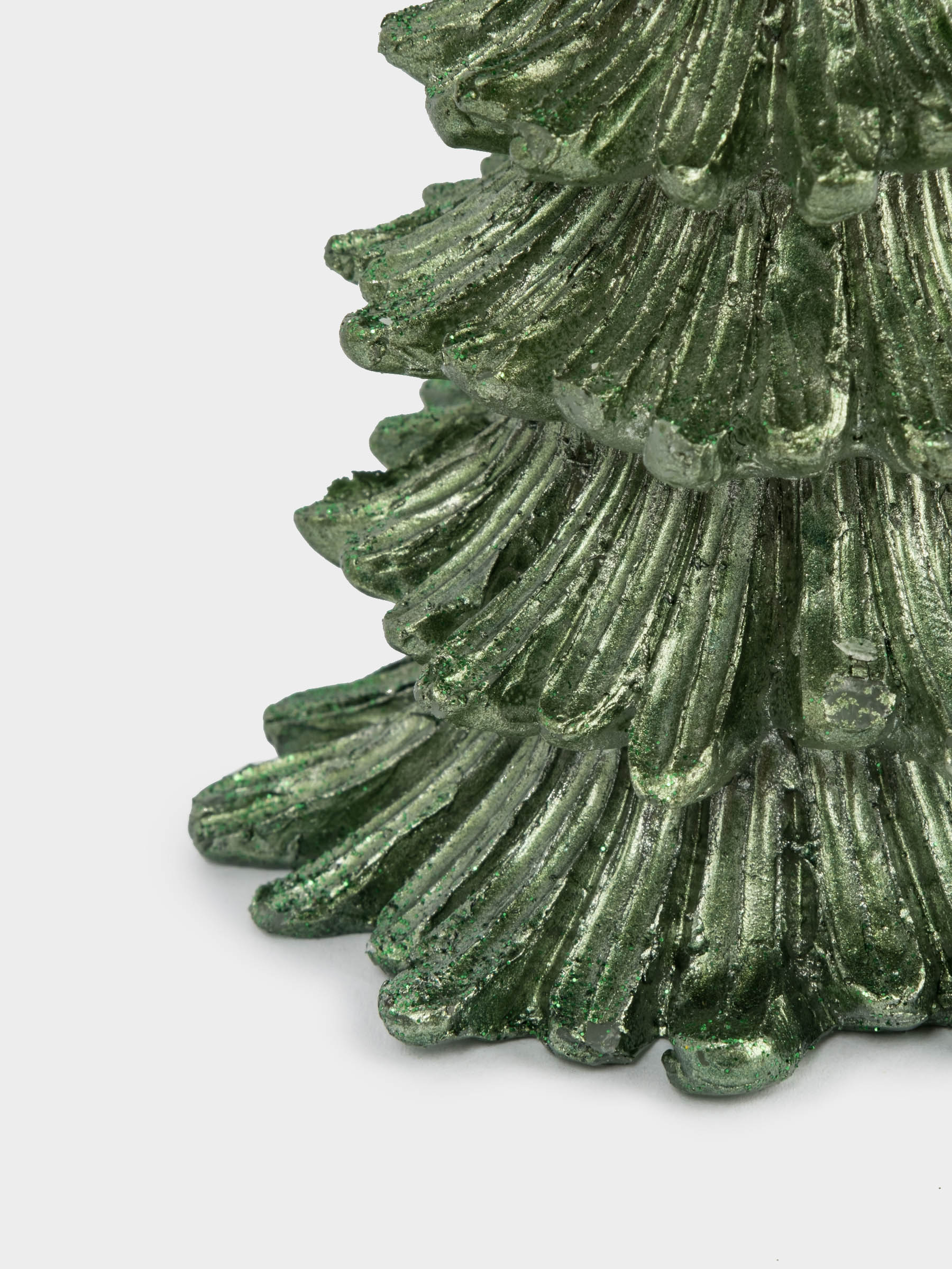 Свеча, 16 см, зеленая, Елка, New year