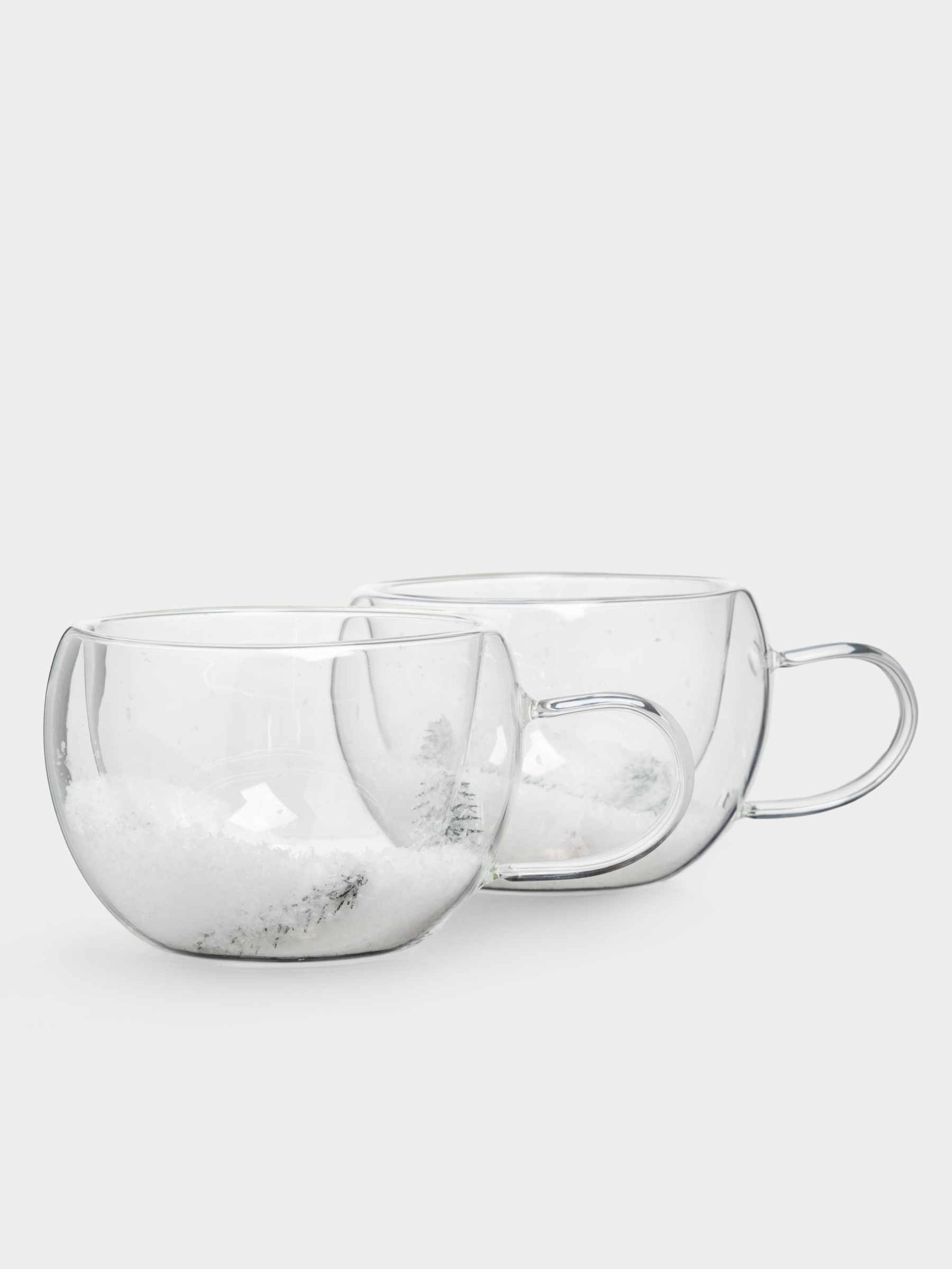 Кружка, 270 мл, 2 шт, стекло Б, с ягодами и еловыми ветками внутри, Wind-mystery