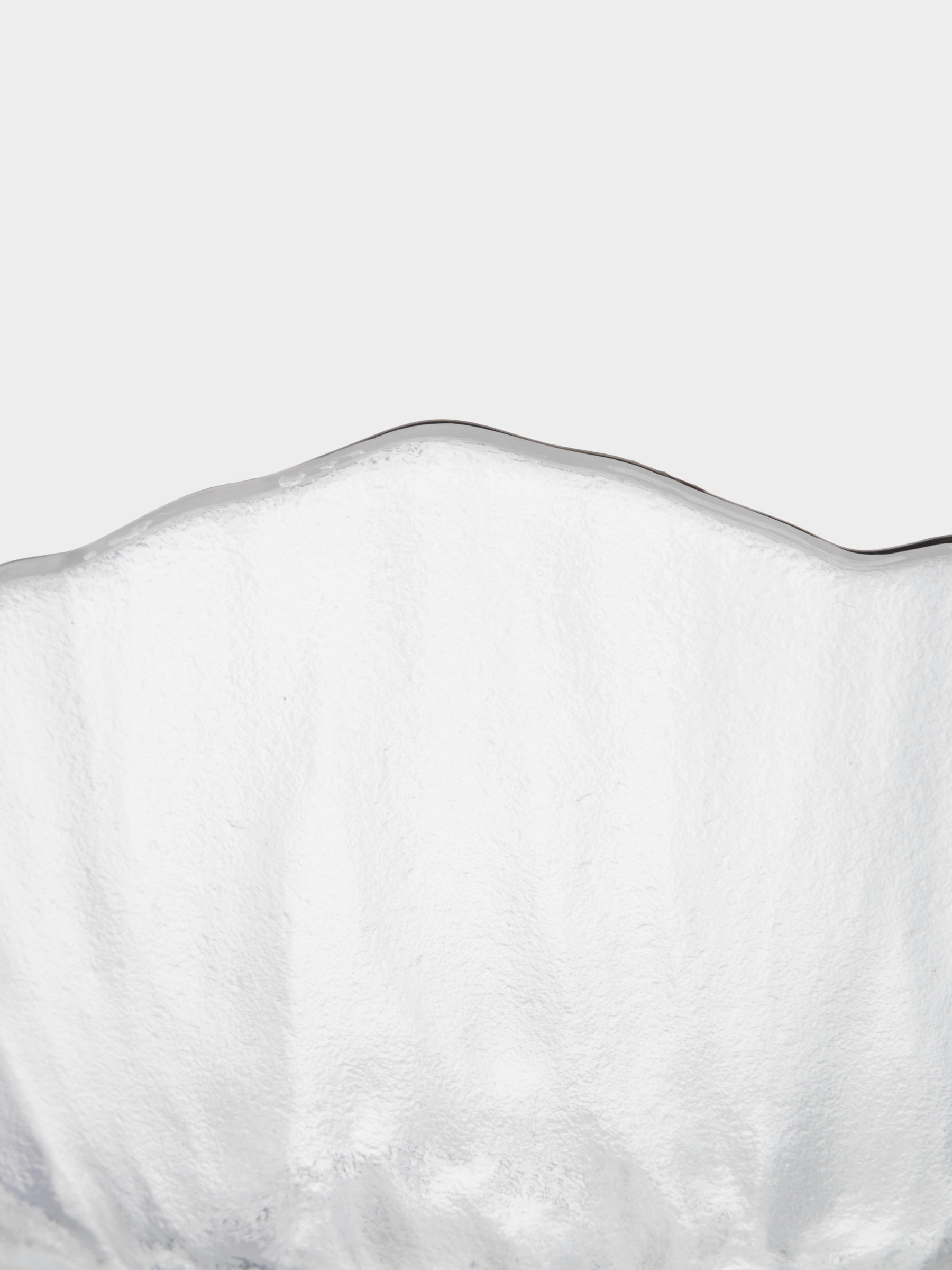 Салатник, 20х8 см, 1,2 л, стекло, с серебристым кантом, мятая фактура, Piano