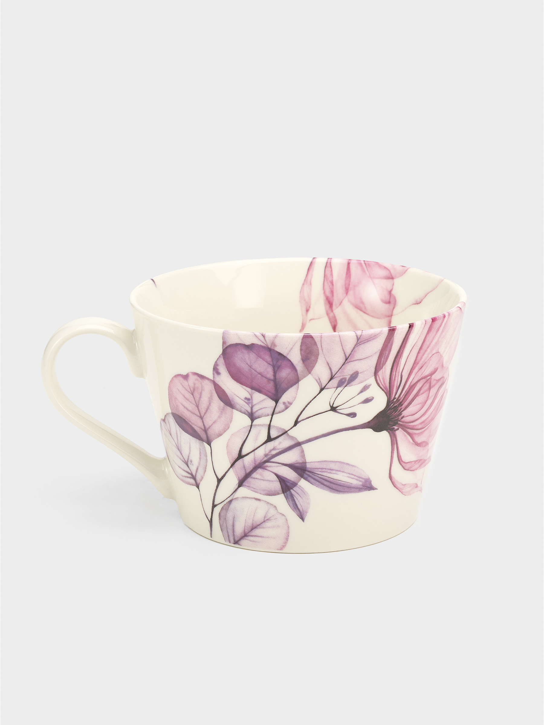 Кружка, 480 мл, фарфор N, белая, Азалия бордовая, Magic flowers