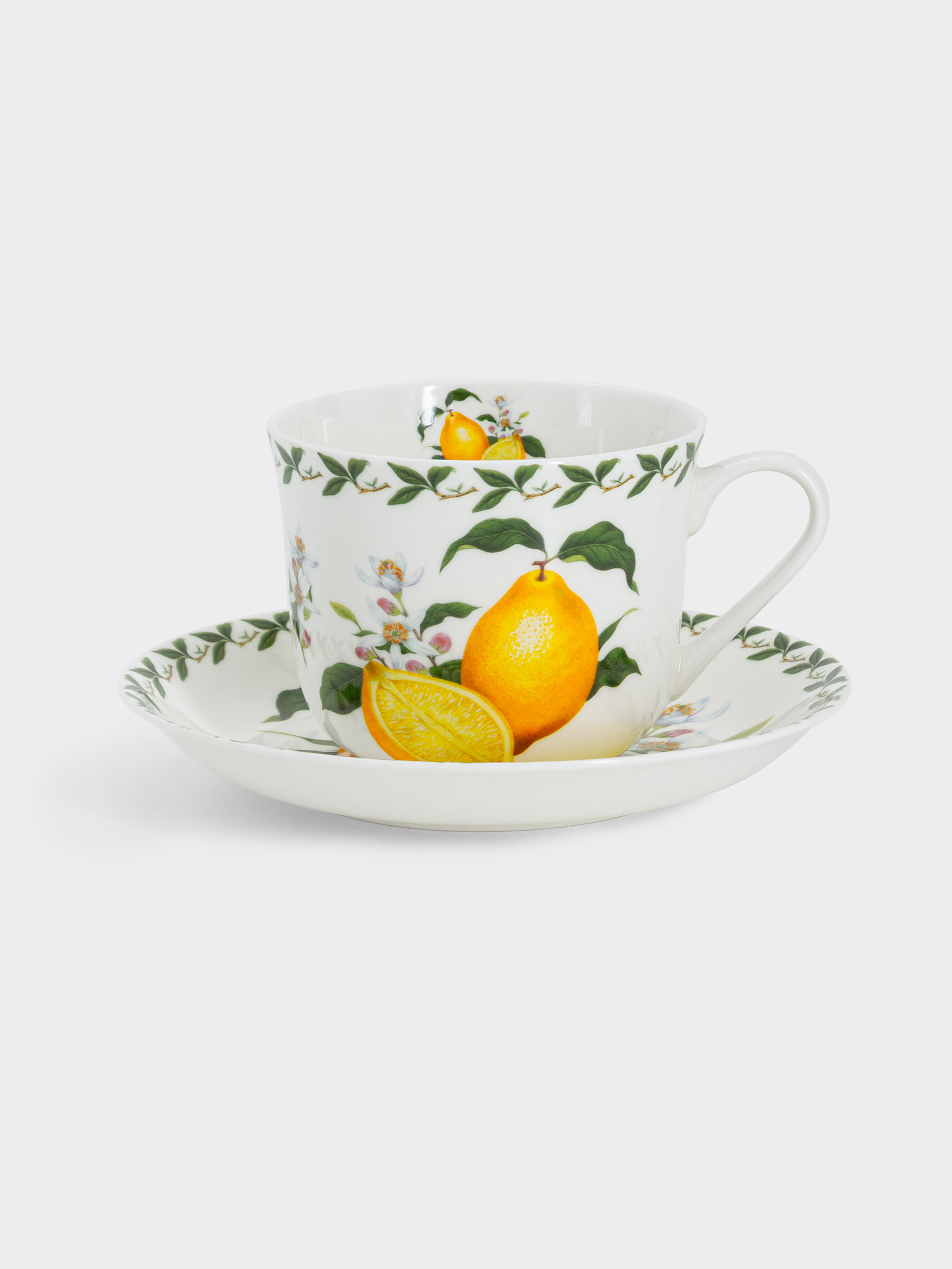 Пара чайная, 1 перс, 2 пр, 480 мл, фарфор F, белая, Лимон, Orchard Fruits