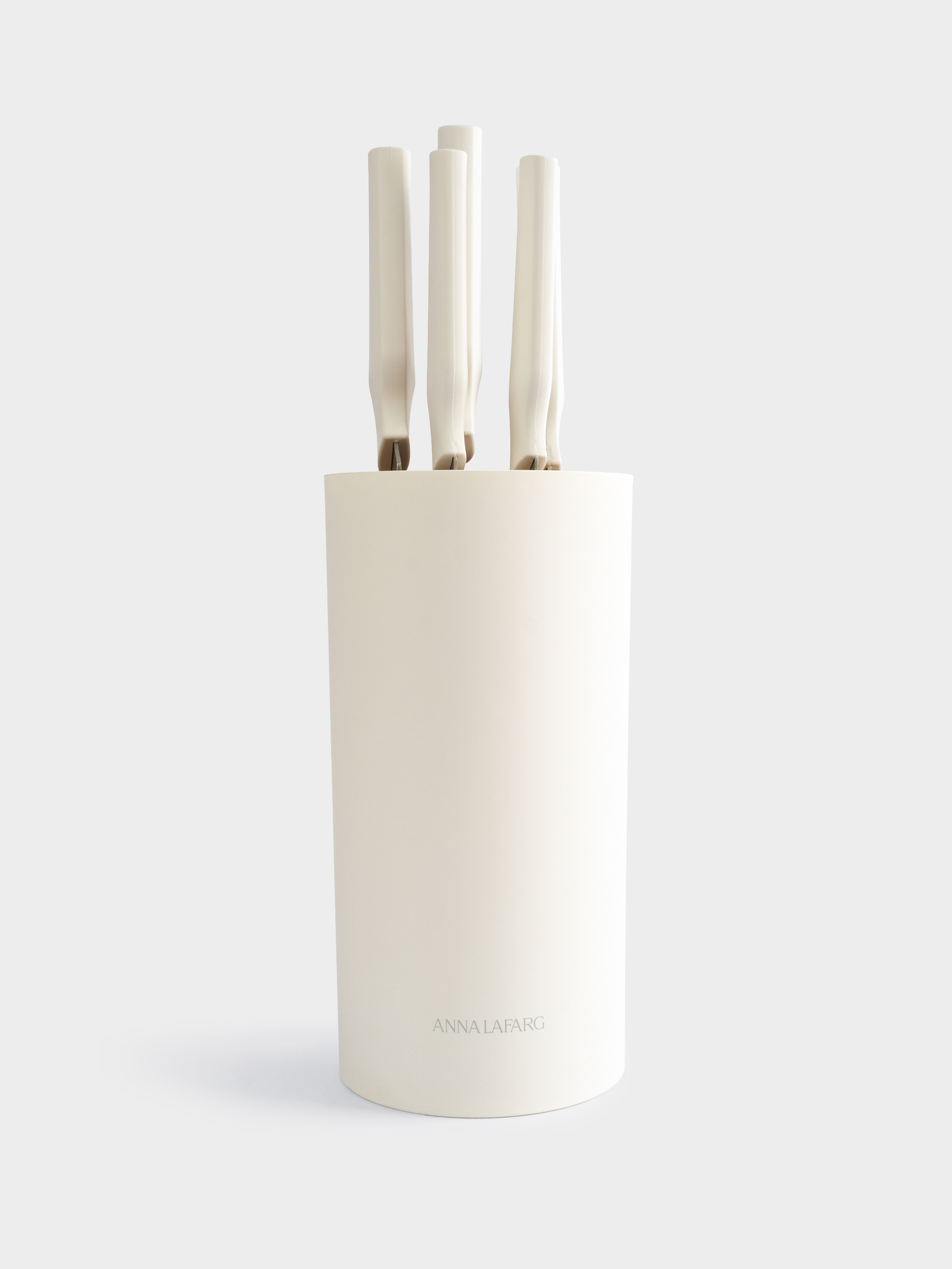 Набор ножей, 5 пр, в подставке, нержавеющая сталь/пластик, молочный, Wenge