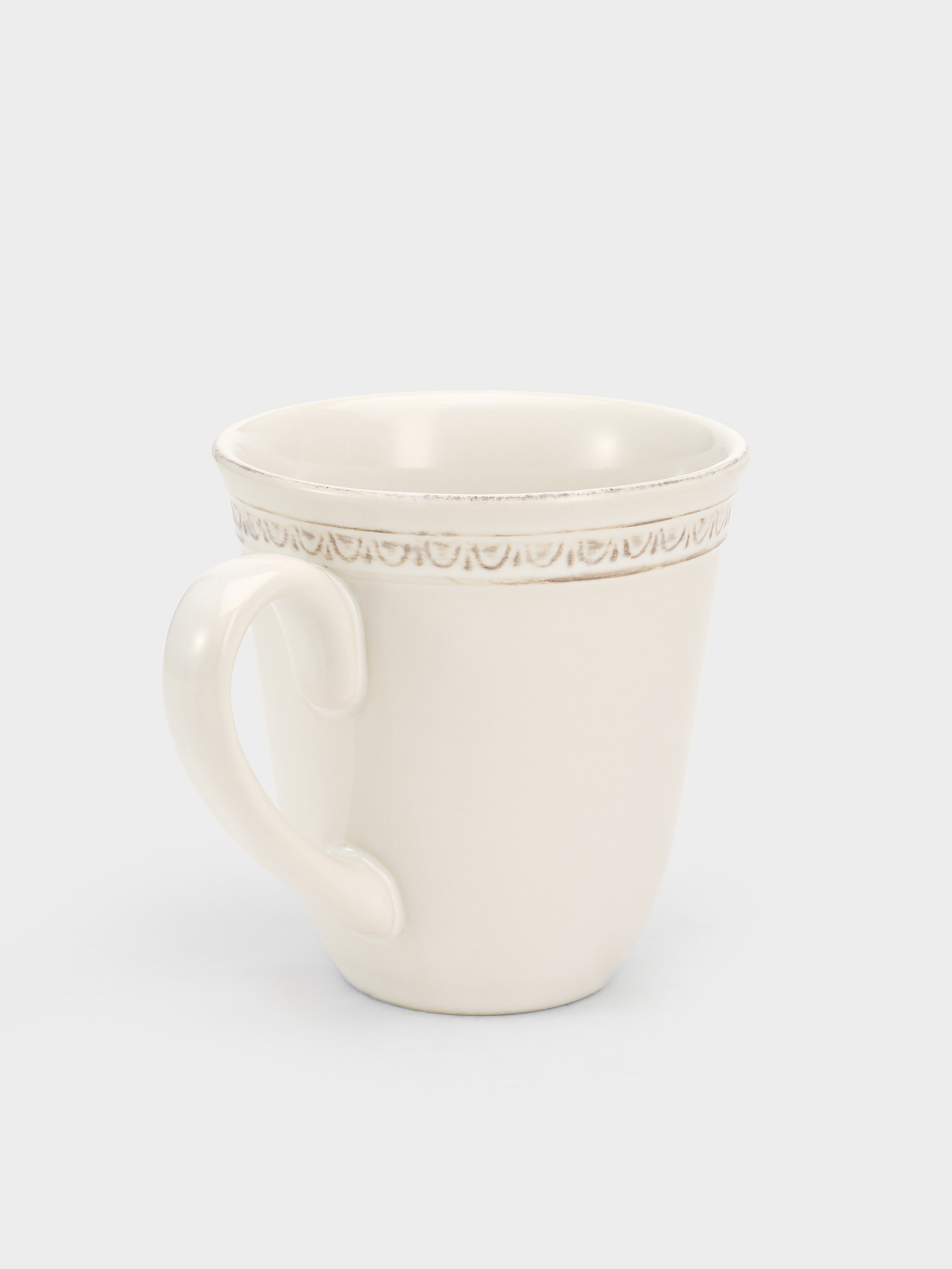 Кружка, 320 мл, каменная керамика, белая, Augusta